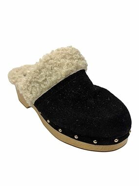 Kensie Joselynn Faux Shearling Suede Clogs Mule Sz 6.5 EUC Cozy